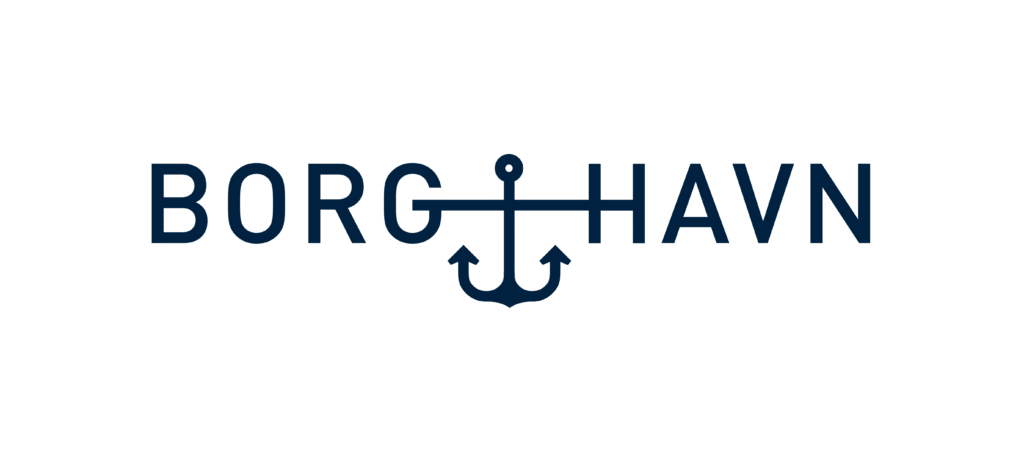 Om oss - Mørkeblå Borg Havn Logo